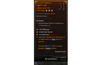 Legendary Boots[Druid | *4 Hurricane | *6 SpS | *182 WP]