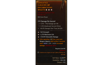 Legendary Two-Handed Axe[*150 DMG_Vulnerable | *363 STR | *1370 Life]