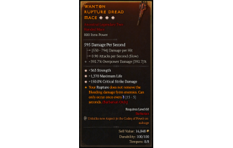 Legendary Two-Handed Mace[*150 DMG_Crit | *363 STR | *1370 Life]