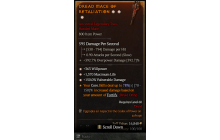 Legendary Two-Handed Mace[*150 DMG_Vulnerable | *363 WP | *1370 Life]