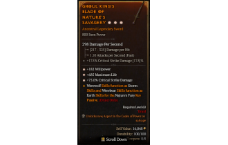 Legendary One-Handed Sword[*75 DMG_Crit | *182 WP | *685 Life]