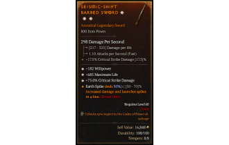 Legendary One-Handed Sword[*75 DMG_Crit | *182 WP | *685 Life]