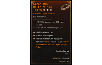 Legendary Ring[*15 ATKSPD | *685 Life | *10.5 RCR]