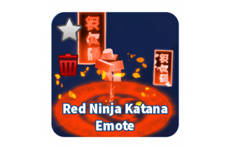 Red Ninja Katana Emote [Blade Ball]