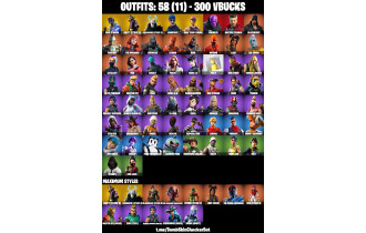 UNIQUE - Rose Team Leader [58 Skins, 300 Vbucks, 63 Axes, 74 Emotes, 72 Gliders and MORE!]