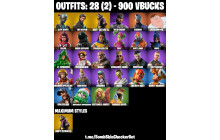 UNIQUE - The Reaper, Elite Agent  [28 Skins, 900 Vbucks, 27 Axes, 33 Emotes, 30 Gliders and MORE!]