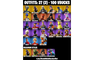 UNIQUE - The Reaper,  Elite Agent [27 Skins, 100 Vbucks, 23 Axes, 35 Emotes, 35 Gliders and MORE!]