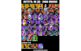 UNIQUE - Rose Team Leader, Trailblazer [45 Skins, 2450 Vbucks, 44 Axes, 38 Emotes, 41 Gliders and MORE!]