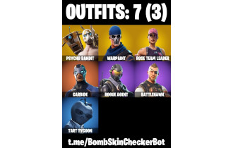 UNIQUE - Psycho Bandit , Rose Team Leader [7 Skins, 14 Axes, 13 Emotes, 11 Gliders and MORE!]