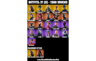 UNIQUE - Rose Team Leader, Havoc [21 Skins, 1300 Vbucks, 13 Axes, 13 Emotes, 18 Gliders and MORE!]