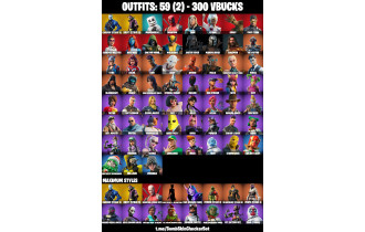 UNIQUE -  Carbide Max , Drift Max [59 Skins, 300 Vbucks, 57 Axes, 61 Emotes, 63 Gliders and MORE!]