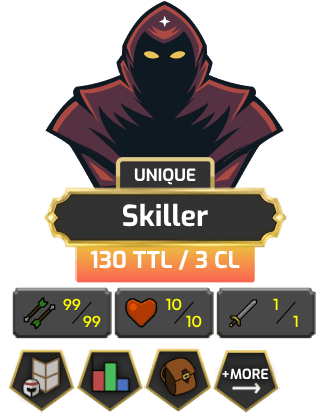 Skiller | Pure - 1 DEF | TTL: 130 | CL: 3 [99 Fletching | 10 HP + MORE!]