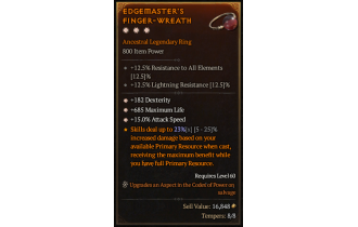 Legendary Ring[*15 ATKSPD | *182 DEX | *685 Life]