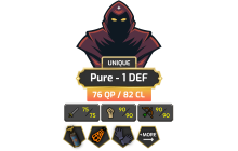 Pure - 1 DEF | TTL: 943 | CL: 82 | QP: 76 [Dizana's Quiver, Infernal, Mithril Gloves, MA1 & MA2, MM1, Ava's, DT1 + MORE!]