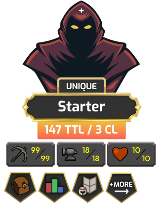 Starter | Pure - 1 DEF | Ironman - HCIM | Skiller | TTL: 147 | CL: 3 [99 MINING + MORE!]