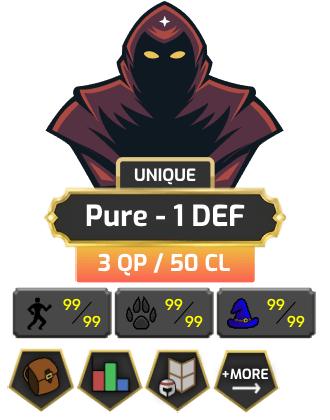 Pure - 1 DEF | TTL: 404 | CL: 50 | QP: 3 [99 AGI, 99 MAGE + MORE!]