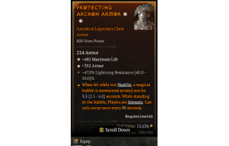 Legendary Chest Armor[*352 Armor | *685 Life]