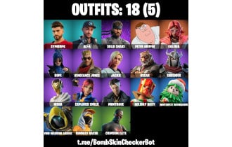 UNIQUE - Peter Griffin,  Valeria  [18 Skins, 18 Axes, 16 Emotes, 16 Gliders and MORE!]