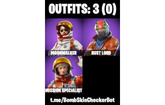 UNIQUE - Moonwalker ,  Take The L [3 Skins, 3 Axes, 4 Emotes, 6 Gliders and MORE!]