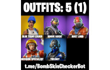 UNIQUE - Blue Team Leader,  Take The L [5 Skins, 4 Axes, 8 Emotes, 3 Gliders and MORE!]