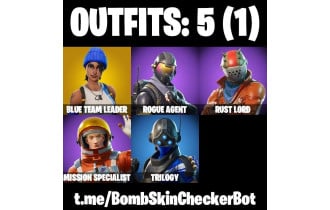 UNIQUE - Blue Team Leader,  Take The L [5 Skins, 4 Axes, 8 Emotes, 3 Gliders and MORE!]