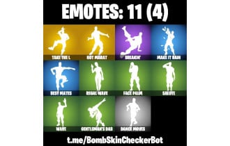 UNIQUE - Moonwalker ,  Take The L [4 Skins, 4 Axes, 11 Emotes, 10 Gliders and MORE!]