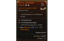 Legendary Amulet[*34.5 MS | *23.6% DEX | 47.9 TA]