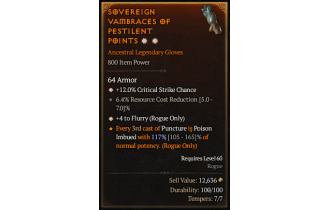 Legendary Gloves[Flurry | *4 Flurry | *12 Crit]