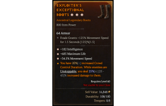 Legendary Boots[*34.5 MS | *182 INT | *685 Life]