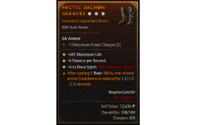 Legendary Boots[Necromancer | *4 BoneSpirit | *6 ESpS | *685 Life]