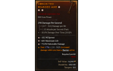 Legendary One-Handed Axe[*75 DMG_Vulnerable | *182 WP | *685 Life]