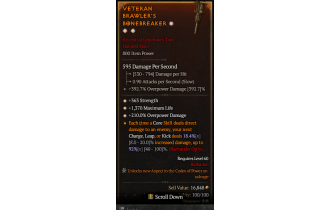 Legendary Two-Handed Mace[*210 DMG_Overpower | *363 STR | *1370 Life]