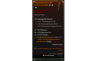 Legendary Two-Handed Mace[*105 DMG | *363 WP | *1370 Life]