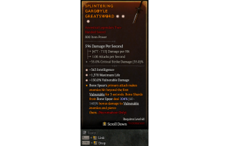 Legendary Two-Handed Sword[*150 DMG_Vulnerable | *363 INT | *1370 Life]