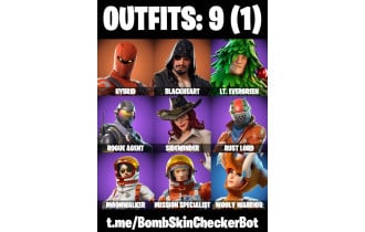 UNIQUE - Rogue Agent , Take The L  [9 Skins, 14 Axes, 27 Emotes, 24 Gliders and MORE!]