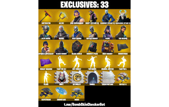 UNIQUE - Black Knight, Sparkle Specialist [115 Skins, 91 Axes, 99 Emotes, 92 Gliders and MORE!]