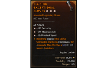 Legendary Gloves[*15 ATKSPD | *182 DEX | *685 Life]