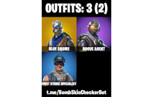 UNIQUE - Blue Squire, Rogue Agent  [3 Skins, 2 Axes, 5 Emotes, 6 Gliders and MORE!]