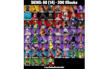 UNIQUE - Astro Jack , Gold Midas [60 Skins, 200 Vbucks, 51 Axes, 57 Emotes, 50 Gliders and MORE!]