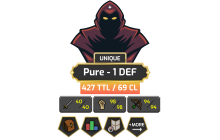 Pure - 1 DEF | Starter | TTL: 427 | CL: 69 [40 ATT | 98 STR | 94 RAN | 85 Mage + MORE!]