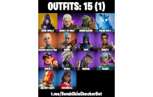 UNIQUE - Dark Skully, Paradigm (Reality-659) [15 Skins, 15 Axes, 11 Emotes, 15 Gliders and MORE!]