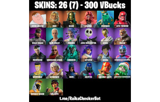 UNIQUE - Zeus, Peter Griffin [26 Skins, 300 Vbucks, 33 Axes, 46 Emotes, 40 Gliders and MORE!]