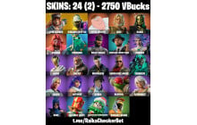 UNIQUE - Valeria,  Zeus [24 Skins, 24 Axes, 26 Emotes, 25 Gliders and MORE!]