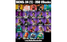 UNIQUE - John Wick, Era [24 Skins, 250 Vbucks, 33 Axes, 33 Emotes, 42 Gliders and MORE!]