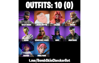 UNIQUE - Valeria, Peter Griffin [10 Skins, 15 Axes, 7 Emotes, 11 Gliders and MORE!]