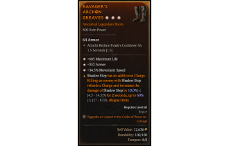 Legendary Boots[*34.5 MS | *352 Armor | *685 Life]