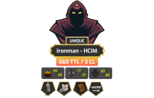 Ironman - HCIM | Skiller | TTL: 660 | CL: 3 [99 FM | 77 RC | 83 Hunter | 85 Mining | 70 AGI + MORE!]