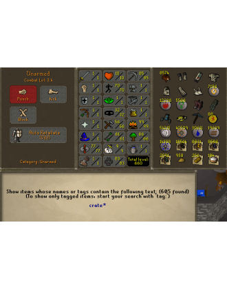 Ironman - HCIM | Skiller | TTL: 660 | CL: 3 [99 FM | 77 RC | 83 Hunter | 85 Mining | 70 AGI + MORE!]