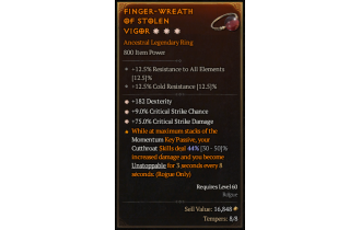 Legendary Ring[*9 Crit | *182 DEX | *75 DMG_Crit]