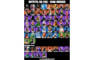 UNIQUE - Mandalorian [50 Skins, 1400 Vbucks, 63 Axes, 58 Emotes, 67 Gliders and MORE!]